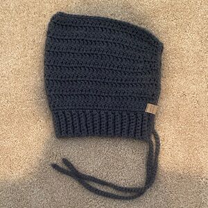 Charcoal Knit Kids Bonnet